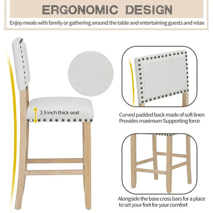 5-Piece Counter Height Dining Set with Table and 4 Chairs
