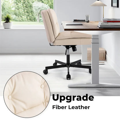 Large Size Swivel Armless Home Office Desk Chair