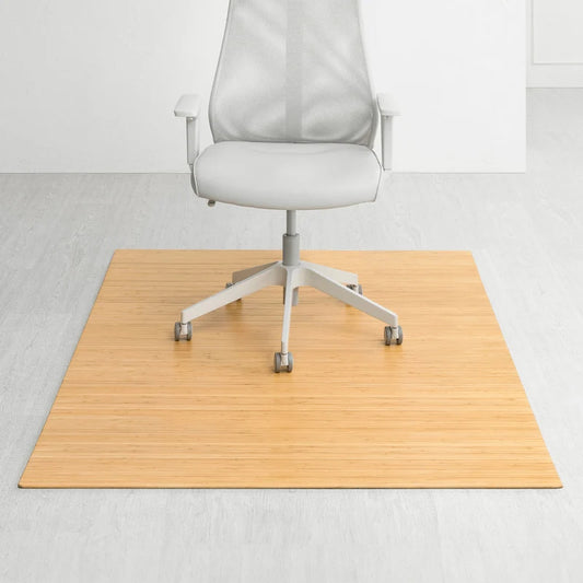 Jani Eco Bamboo Standard Rectangular Natural Chair Mat - (72 x 48), Eco-Friendly Chair Mat