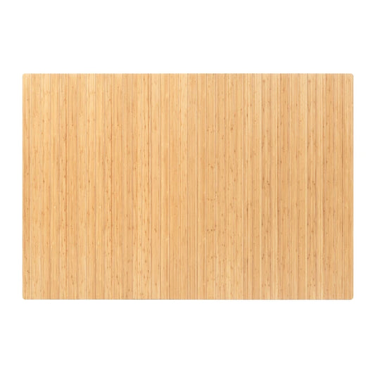 Jani Eco Bamboo Standard Rectangular Natural Chair Mat - (72 x 48), Eco-Friendly Chair Mat
