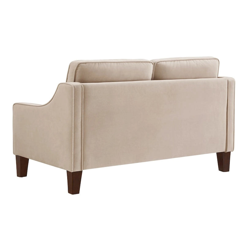 Modern Loveseat Sofa for Living Room Upholstered Velvet Small Couch - 51.5L x 29 W x 34.25 H , Seat height: 18