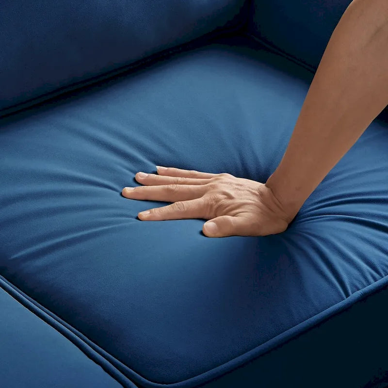 Modern Loveseat Sofa for Living Room Upholstered Velvet Small Couch - 51.5L x 29 W x 34.25 H , Seat height: 18