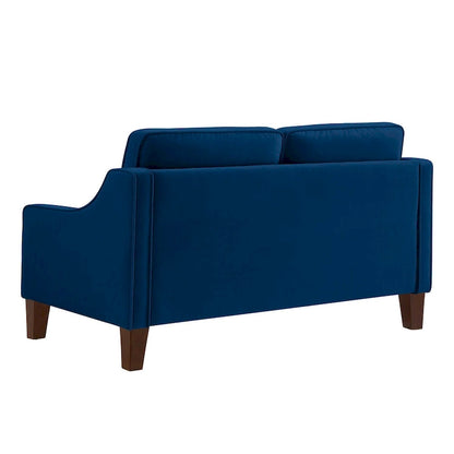 Modern Loveseat Sofa for Living Room Upholstered Velvet Small Couch - 51.5L x 29 W x 34.25 H , Seat height: 18