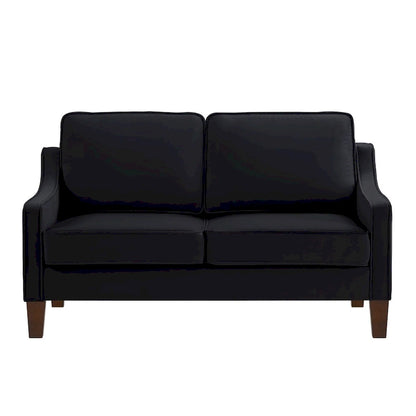 Modern Loveseat Sofa for Living Room Upholstered Velvet Small Couch - 51.5L x 29 W x 34.25 H , Seat height: 18