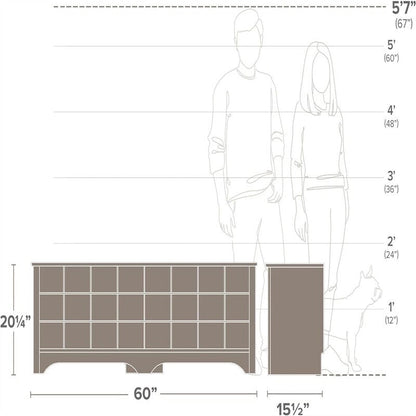 24 Pair Shoe Storage Cubby Bench - 15.5D x 60W x 20.25H