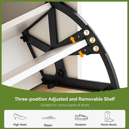 Two-door one-drawer shoe cabinet