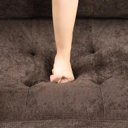 82.6 L-shape Sofa Bed,Sleeper Sofa with Wheels and USB Ports