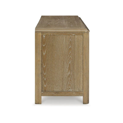 Signature Design by Ashley Rencott Light Brown 80 TV Stand for TVs up to 92 - 79.63 W x 20 D x 28 H