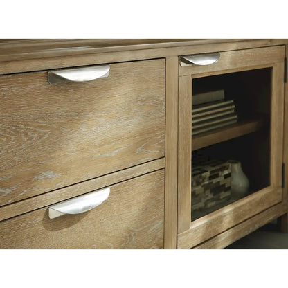 Signature Design by Ashley Rencott Light Brown 80 TV Stand for TVs up to 92 - 79.63 W x 20 D x 28 H