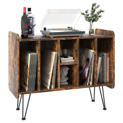 Large Vinyl Record Storage Stand - 13.6D x 33.1W x 26H
