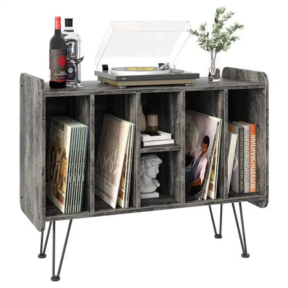 Large Vinyl Record Storage Stand - 13.6D x 33.1W x 26H