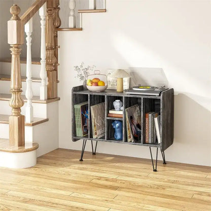 Large Vinyl Record Storage Stand - 13.6D x 33.1W x 26H