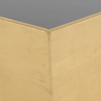 Sagebrook Home Glam Modern Wood Gold Hexagon Glass Top Coffee Table - 48 x 42 x 16