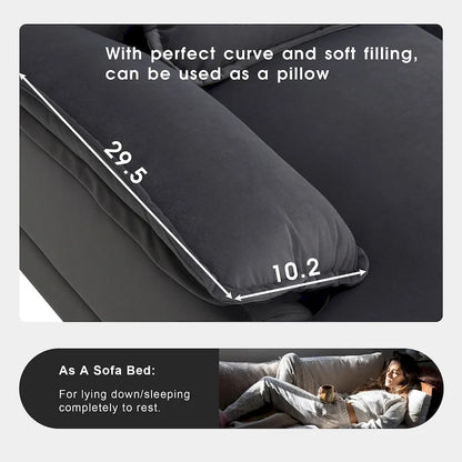 6-seat Upholstered Symmetrical Sofa Furniture U-shaped Sectional Sofa with Waist Pillows