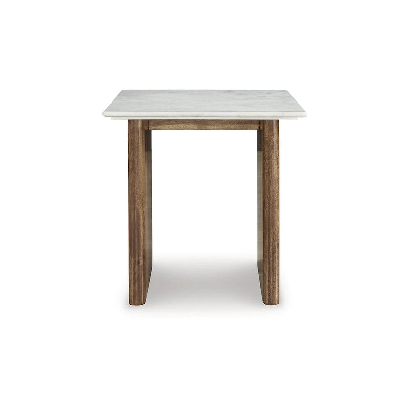 Signature Design by Ashley Isanti Light Brown/White End Table - 23.13W x 23.13D x 22.63H