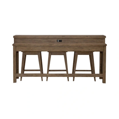 Pinebrook Ridge Weathered Toffee 4 Piece Console Table Set