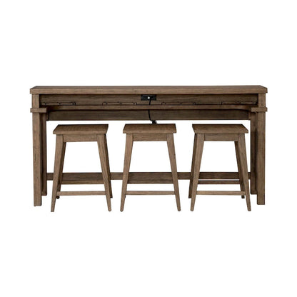 Pinebrook Ridge Weathered Toffee 4 Piece Console Table Set