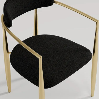 9 - Piece 94.48 Modern Minimalist Extendable Sintered Stone Top Double Pedestal Dining Set With 8 Fabric Chairs