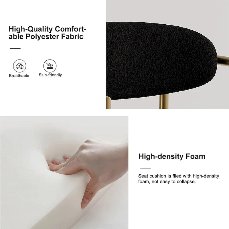 9 - Piece 94.48 Modern Minimalist Extendable Sintered Stone Top Double Pedestal Dining Set With 8 Fabric Chairs