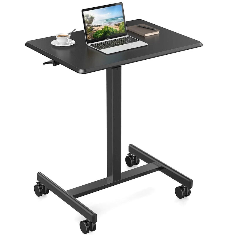 Mobile Rolling Standing Desk with Adjustable Height
