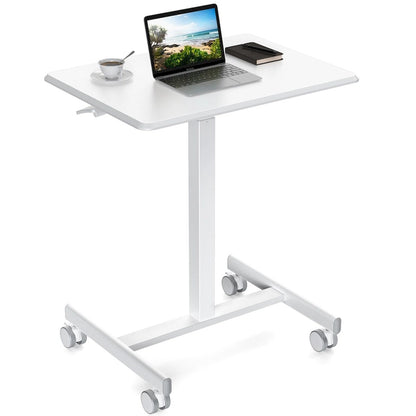 Mobile Rolling Standing Desk with Adjustable Height