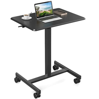 Mobile Rolling Standing Desk with Adjustable Height