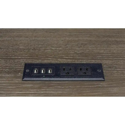 Carson Wood L-Desk & Return, Writing Table, Office Desk, Gray