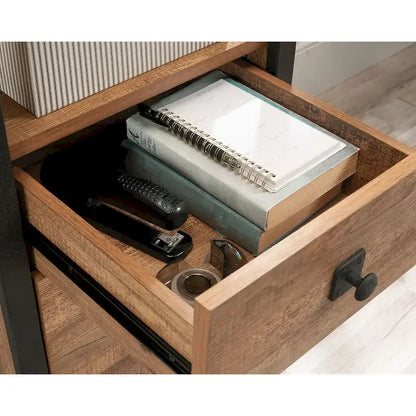 Station House Desk Etched Oak