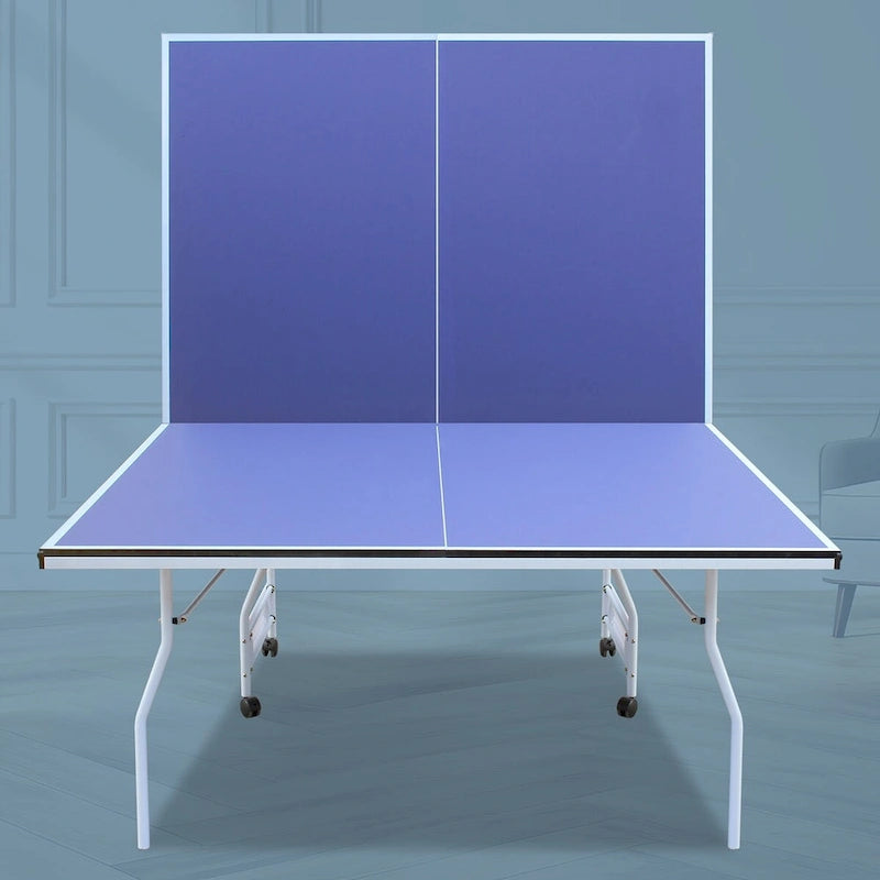 9ft Table Tennis Table Foldable & Portable Ping Pong Table Set