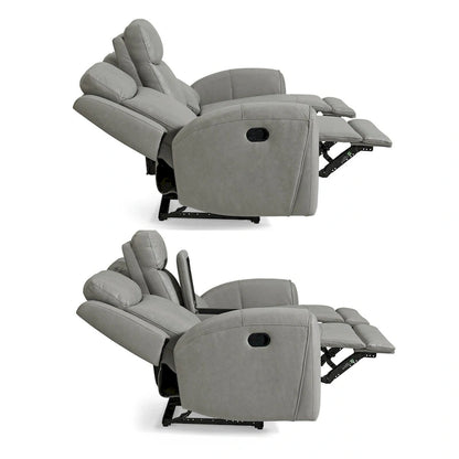 Roundhill Furniture Wesley 2-Piece Transitional Reclining Set, Gray