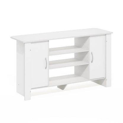 Furinno Econ TV Stand Entertainment Center, White