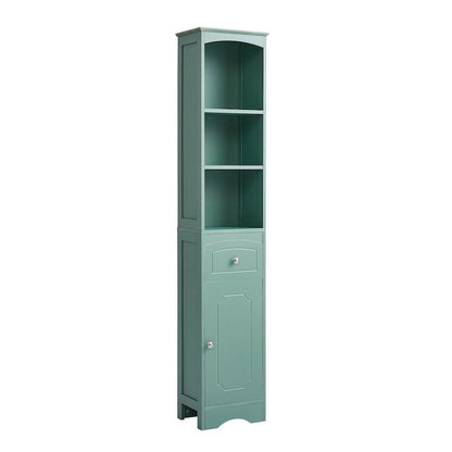 67 Tall Freestanding Bathroom Storage Cabinet with Doors and Adjustable Shelves - 68 Tall