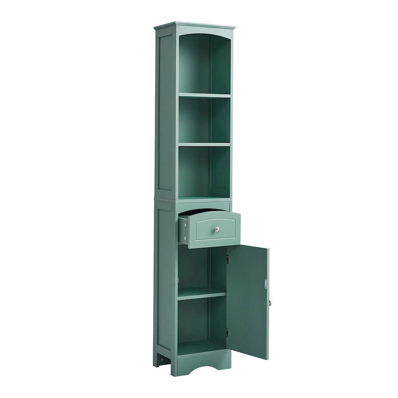 67 Tall Freestanding Bathroom Storage Cabinet with Doors and Adjustable Shelves - 68 Tall