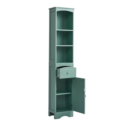 67 Tall Freestanding Bathroom Storage Cabinet with Doors and Adjustable Shelves - 68 Tall