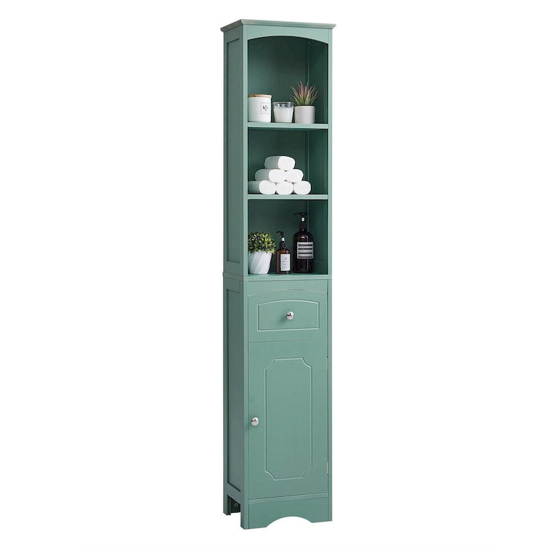 67 Tall Freestanding Bathroom Storage Cabinet with Doors and Adjustable Shelves - 68 Tall