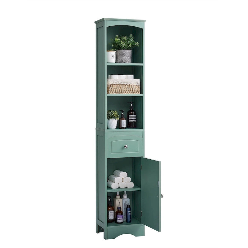 67 Tall Freestanding Bathroom Storage Cabinet with Doors and Adjustable Shelves - 68 Tall