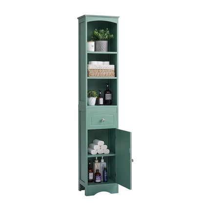 67 Tall Freestanding Bathroom Storage Cabinet with Doors and Adjustable Shelves - 68 Tall