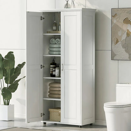Storage Cabinet with 2 Doors for Bathroom, Office, Adjustable Shelf