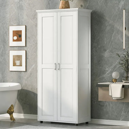 Storage Cabinet with 2 Doors for Bathroom, Office, Adjustable Shelf
