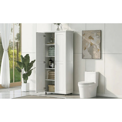 Storage Cabinet with 2 Doors for Bathroom, Office, Adjustable Shelf