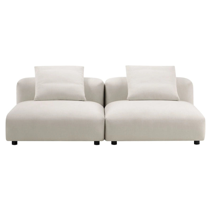 Solace 2-Piece Modular Upholstered Fabric Sofa