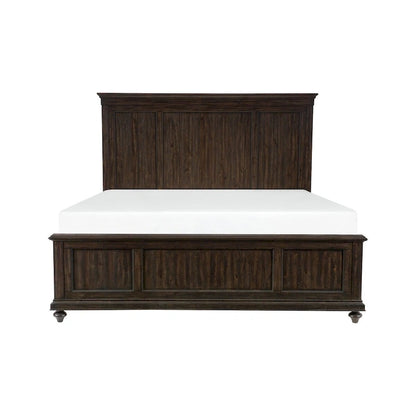 Driftwood Charcoal Finish Bedroom 3pc Bed Nightstand Chest Set