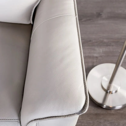 Furniture of America Marty Modern Leather Match Manual Reclining Sofa with Flared Padded Arms