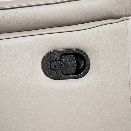 Furniture of America Marty Modern Leather Match Manual Reclining Sofa with Flared Padded Arms