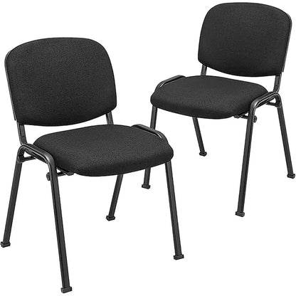 Meeting Room Conference Chair Set w/ Metal Frame & Upholstered Back