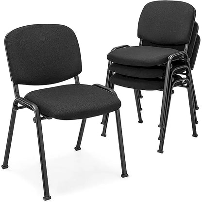 Meeting Room Conference Chair Set w/ Metal Frame & Upholstered Back