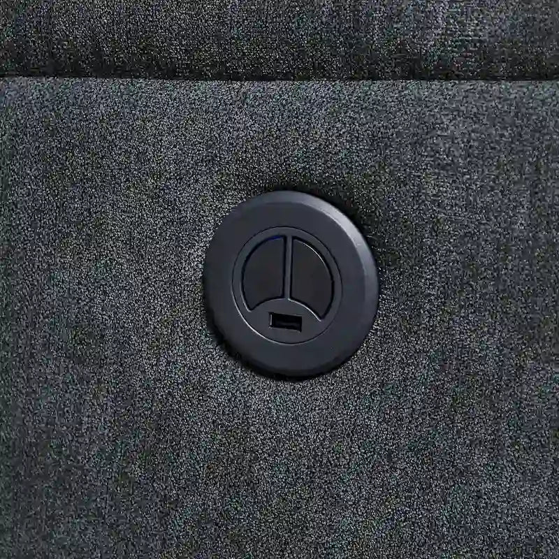 Kai Modern Blue Contemporary Power Recliner with Charger