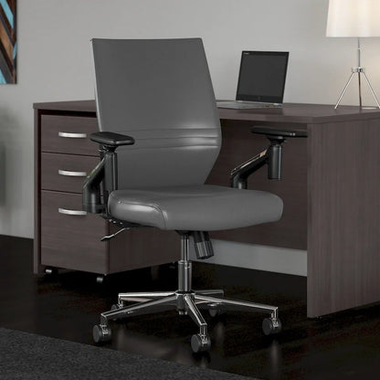Cabot Mid Back Leather Office Chair by Bush Furniture