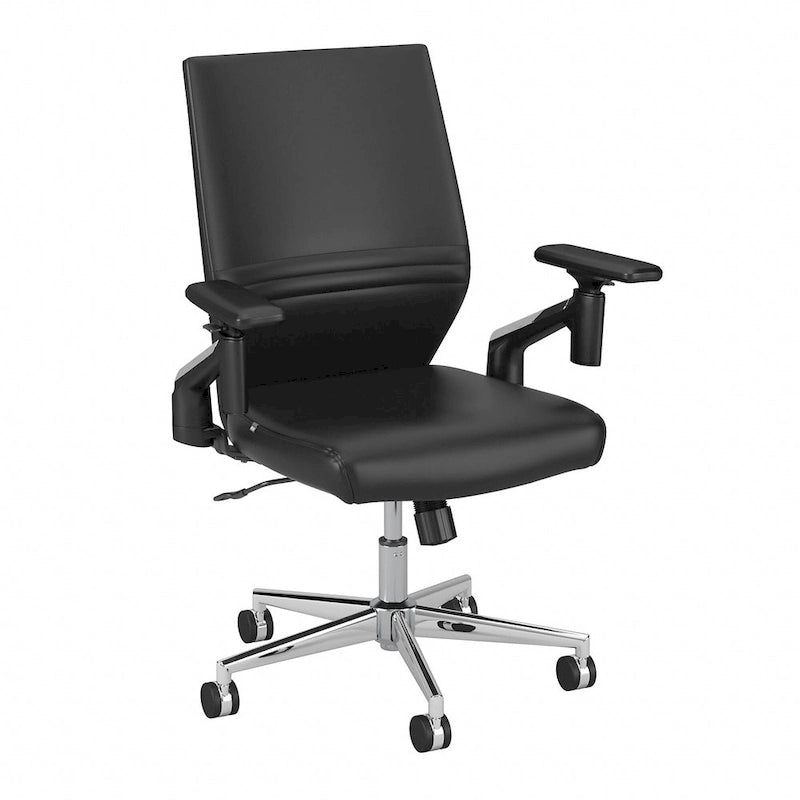 Cabot Mid Back Leather Office Chair by Bush Furniture