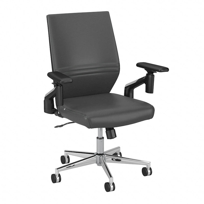 Cabot Mid Back Leather Office Chair by Bush Furniture